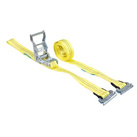 Spanband 35 mm 2 ton 4M Geel met Sleufgatfitting