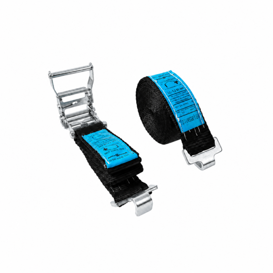 Spanband 50 mm 1,8 ton 2M Zwart met F-track Fitting