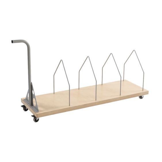 Mobiel dozenrek model Light 1200 x 400 mm incl. 4 beugels