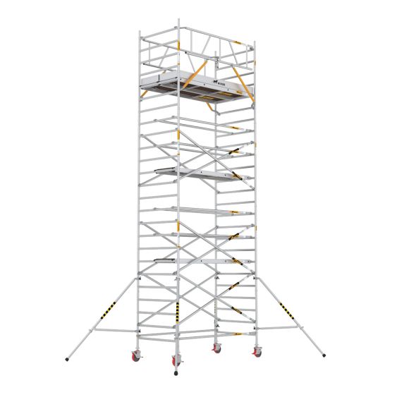 Rolsteiger 250x135 cm met Schoren + 2x voorloopleuning - 8 meter werkhoogte