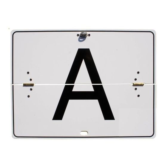 A-bord wit reflecterend 400x300x1 mm horizontaal klapbaar