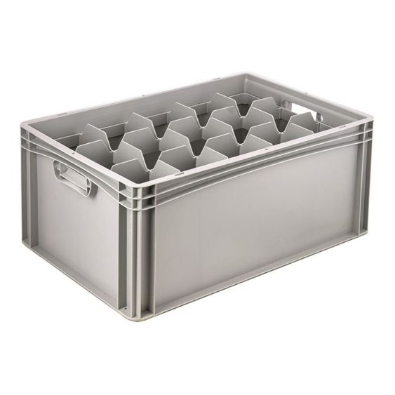 Glazenbak Euronorm 600x400x320 mm 15 Vakken