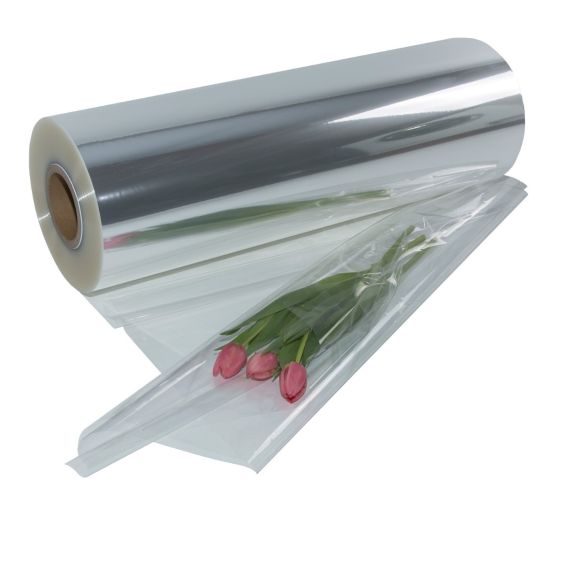 Bopp Bloemenfolie 60 cm x 500 meter Transparant 25 my