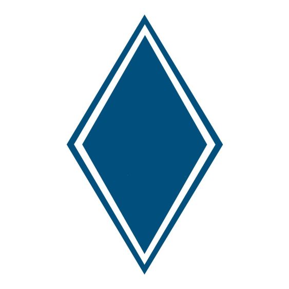 Stickers Hoekschild Blanco Blauw 15 x 25 cm - Set 2 stuks