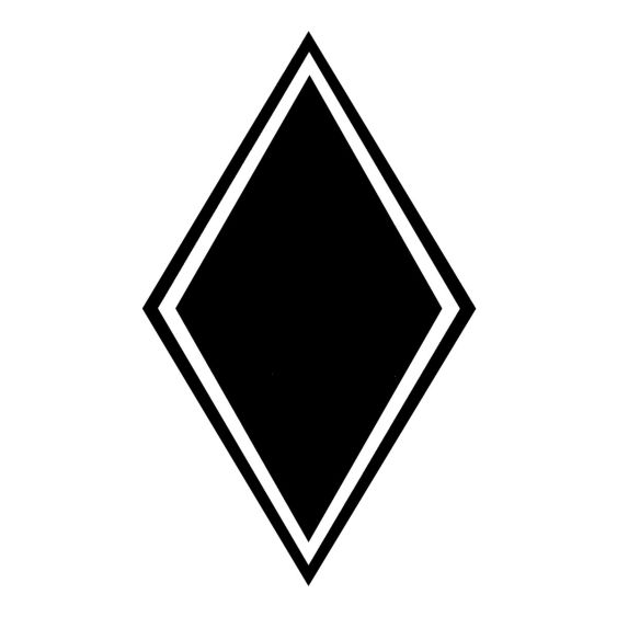 Stickers Hoekschild Blanco Zwart 15 x 25 cm - Set 2 stuks