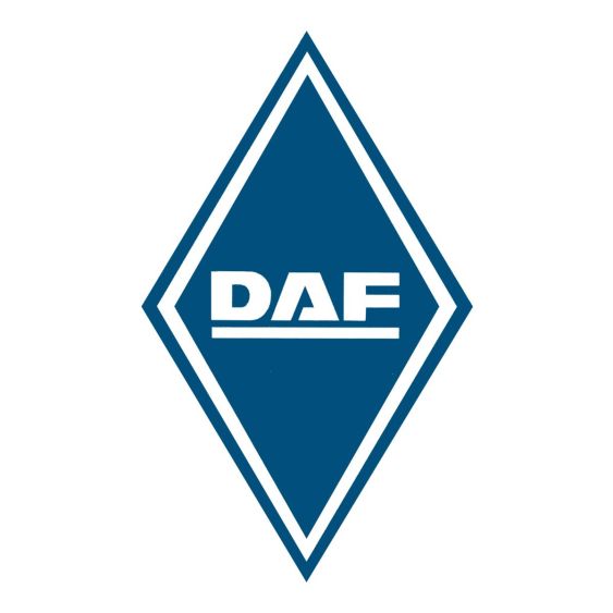 Stickers Hoekschild DAF Blauw 21 x 35 cm - Set 2 stuks