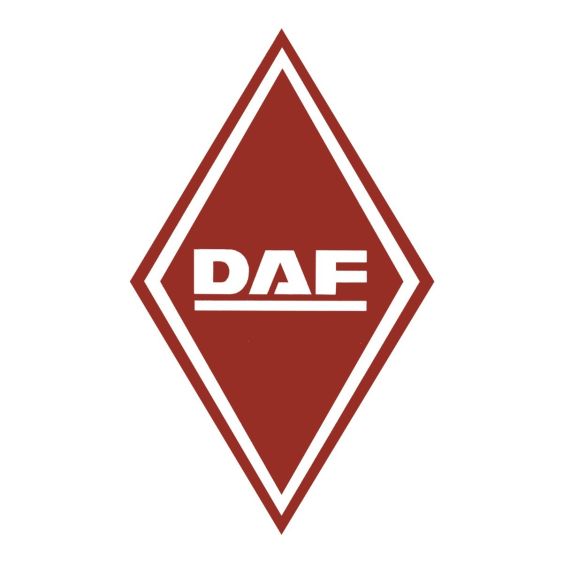 Stickers Hoekschild DAF Rood 21 x 35 cm - Set 2 stuks