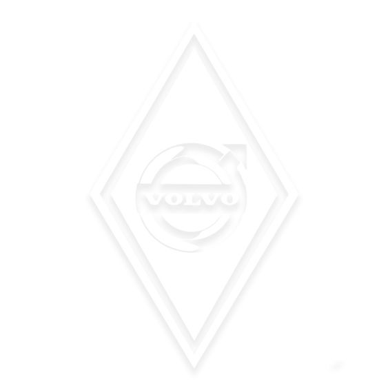 Stickers Hoekschild Volvo Wit 21 x 35 cm - Set 2 stuks