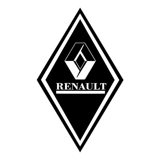 Stickers Hoekschild Renault - Kleur en Afmetingen naar keuze