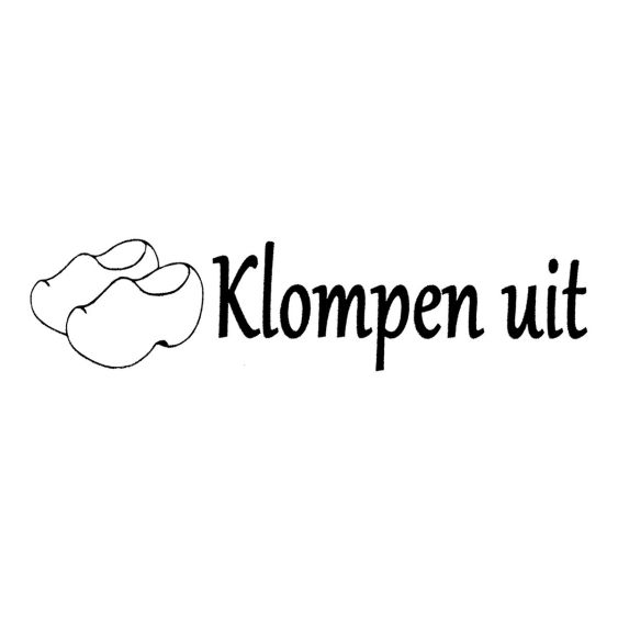 Stickers Klompen Uit Zwart 20 cm - Set 2 stuks