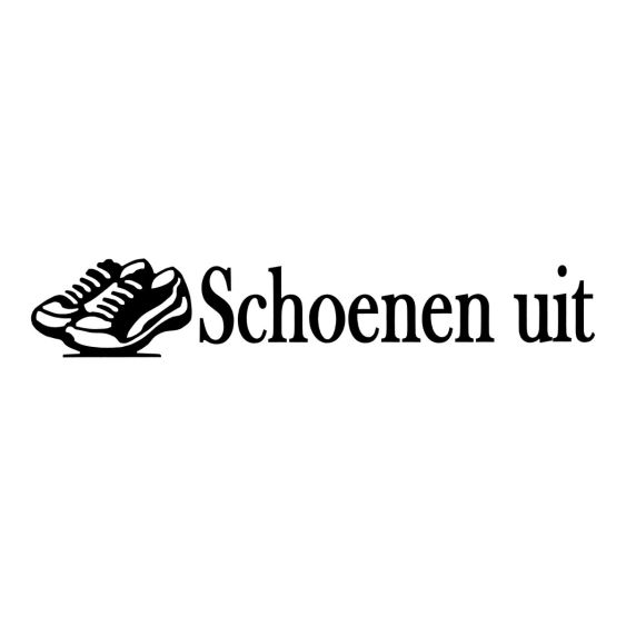 Stickers Schoenen Uit Zwart 20 cm - Set 2 stuks