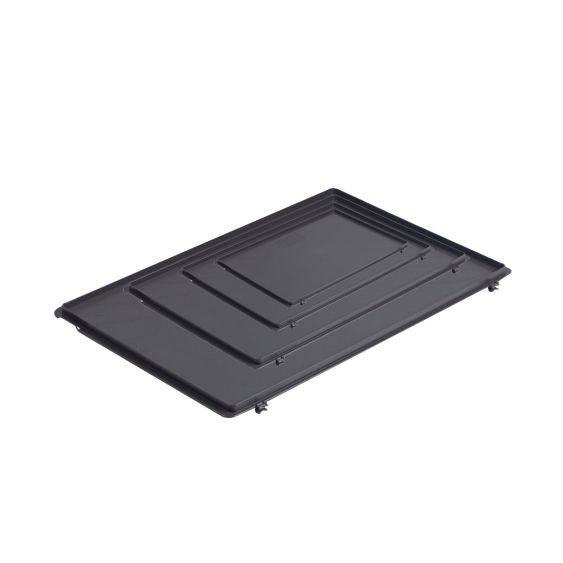 Scharnierdeksel zonder snapsluiting donkergrijs voor Rako bak