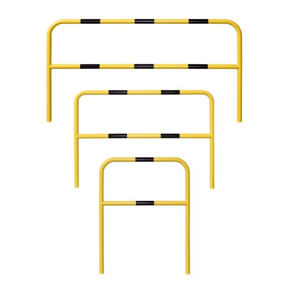 Veiligheidshek Verzinkt Ø48 mm Geel/Zwart Betonneren - Formaat naar keuze