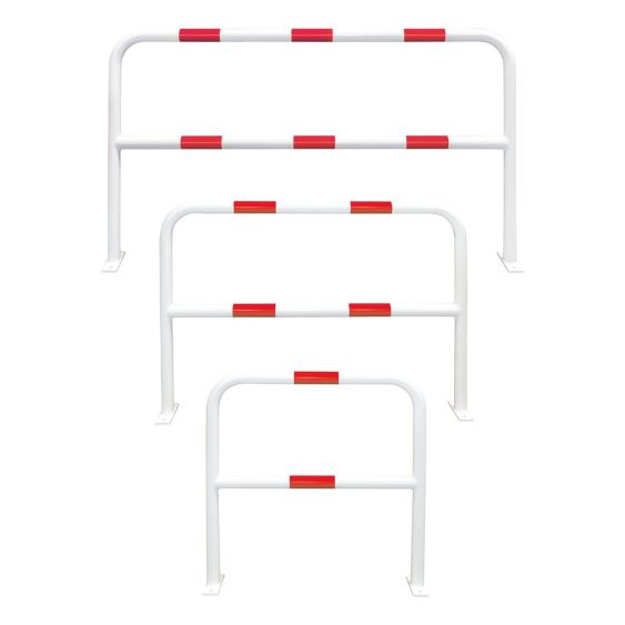 Veiligheidshek Verzinkt Wit/Rood - Formaat naar keuze