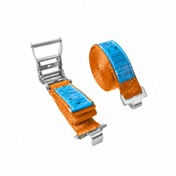 Spanband 50 mm 1,8 ton 2M Oranje met F-track Fitting
