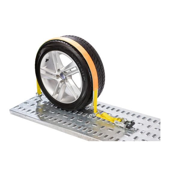 Autotransportspanband Type E2 35 mm Antisliphoes en Draaihaak Geel