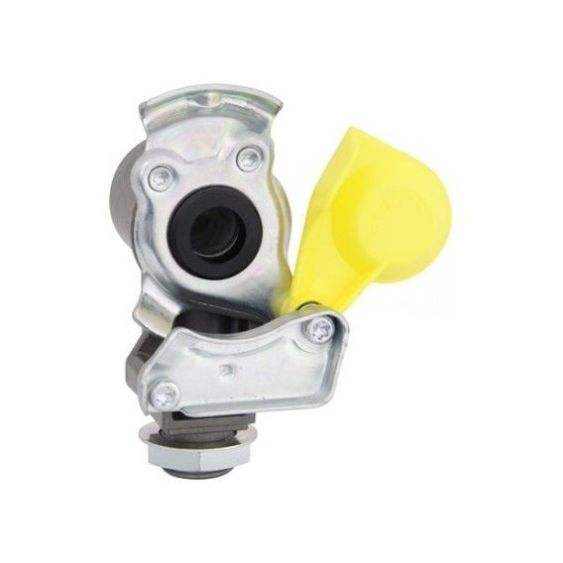 Koppelstuk oplegger open + filter geel M16