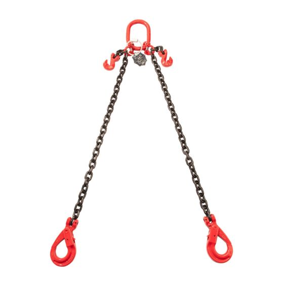 Hijsketting 2-sprong 13 mm met Veiligheidshaak en Inkorthaak 3 meter