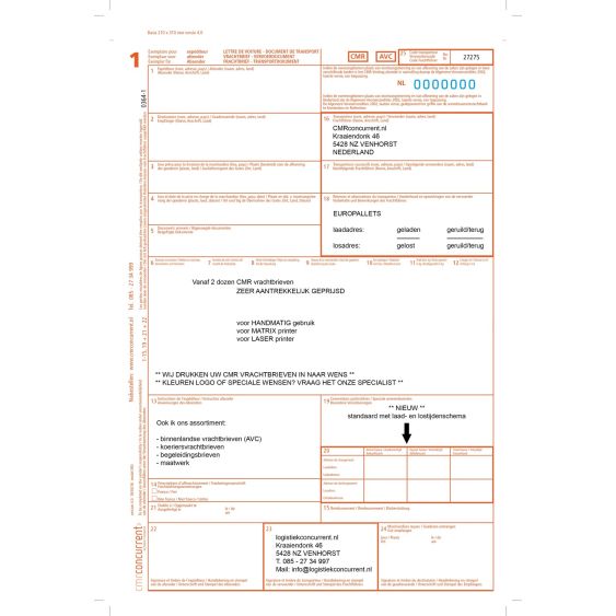 CMR handset 4-voud met INDRUK