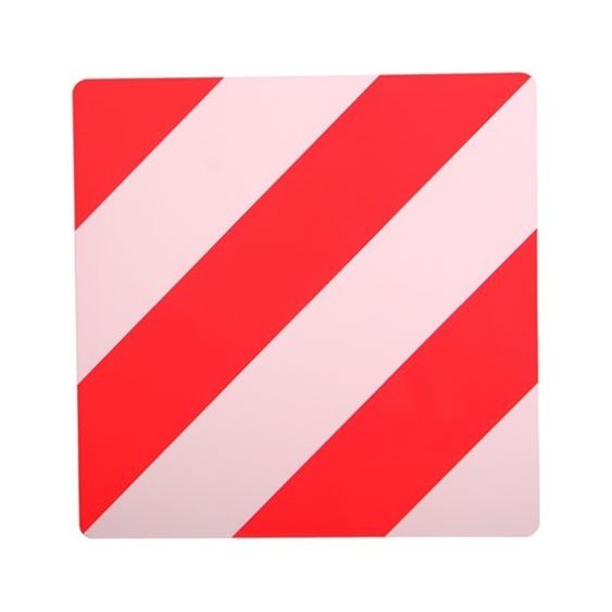 Lengte markering rood/wit 423 x 423 x 2 mm Nederland aluminium LINKS