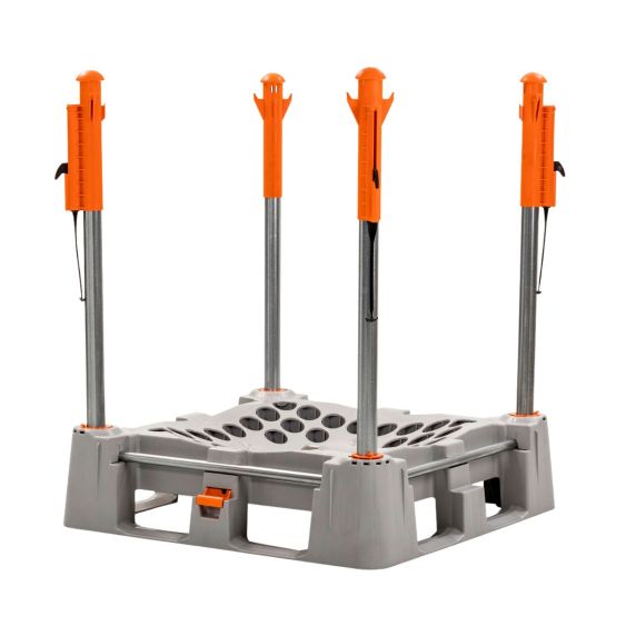 Big Bag palletsysteem Food Grade met Veerkop palen 1300 mm RVS