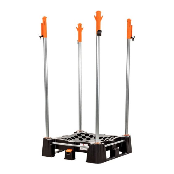 Big Bag palletsysteem 2 open zijden met Ratelkop palen 2200 mm