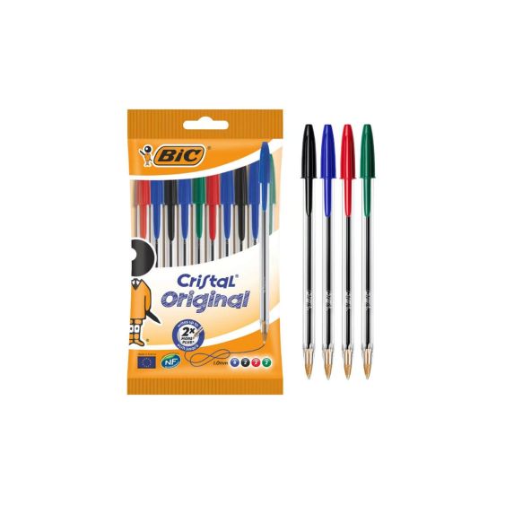 Balpen Bic Christal Assorti - 10 stuks 1