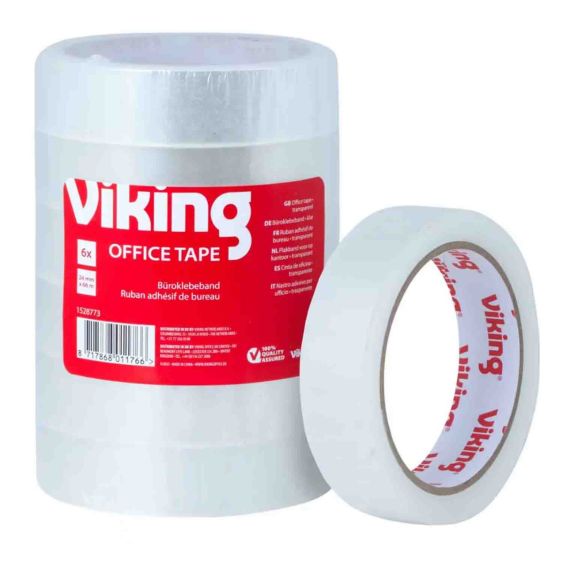 Plakband Viking Transparant - 6 rollen 1