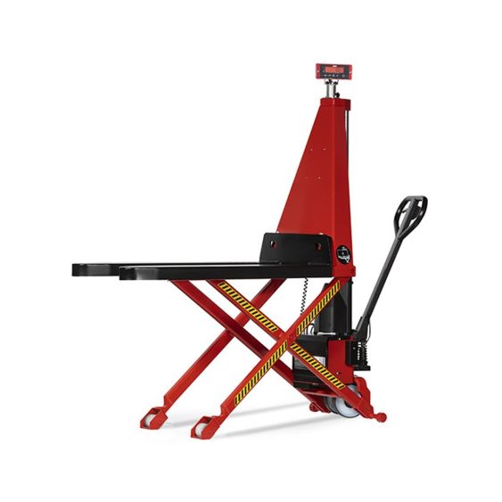 Heffende schaarpalletwagen met weegschaal