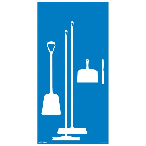 Schaduwbord Blauw 200x100 cm incl. 7 Schoonmaakmaterialen