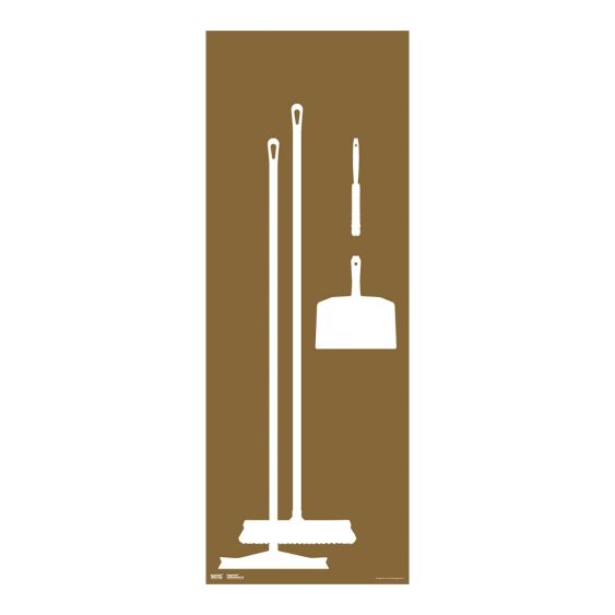 Schaduwbord Bruin 200x80 cm incl. 6 Schoonmaakmaterialen