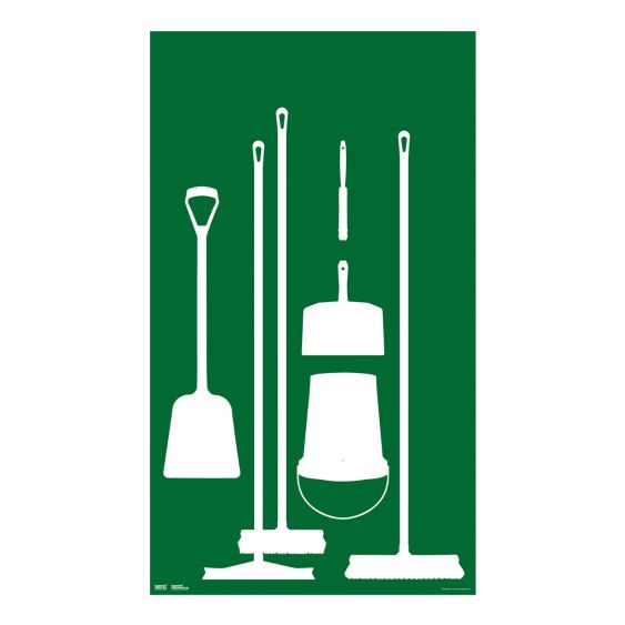 Schaduwbord Donker Groen 200x125 cm incl. 10 Schoonmaakmaterialen