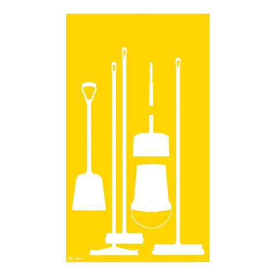 Schaduwbord Geel 200x125 cm incl. 10 Schoonmaakmaterialen