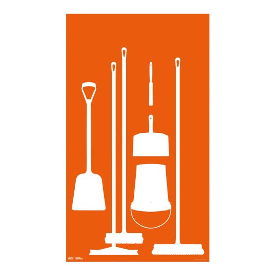 Schaduwbord Oranje 200x125 cm incl. 10 Schoonmaakmaterialen