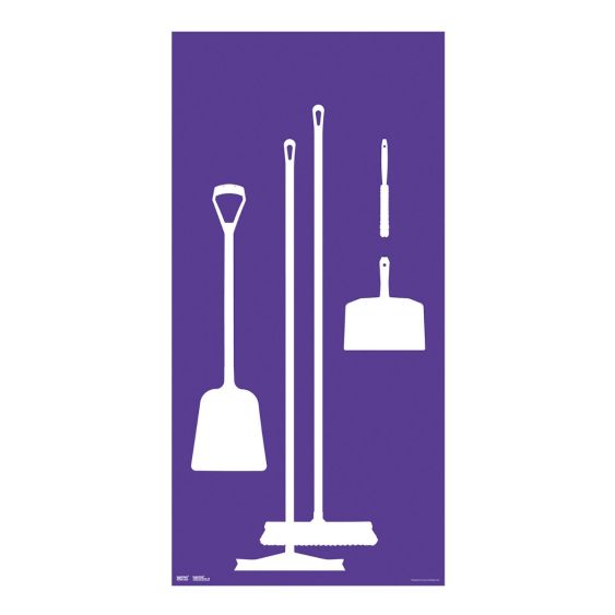 Schaduwbord Paars 200x100 cm incl. 7 Schoonmaakmaterialen