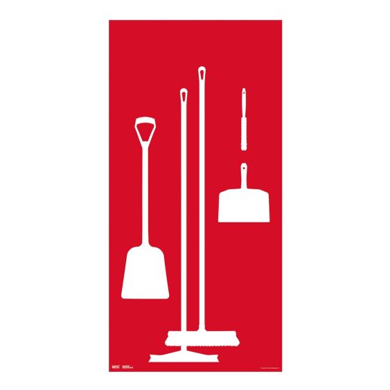 Schaduwbord Rood 200x100 cm incl. 7 Schoonmaakmaterialen
