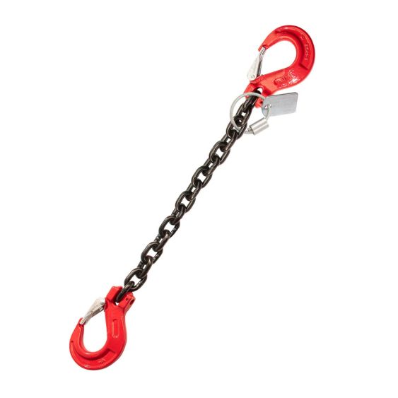 Sjorketting 10 mm 8 meter met Gaffelklephaken