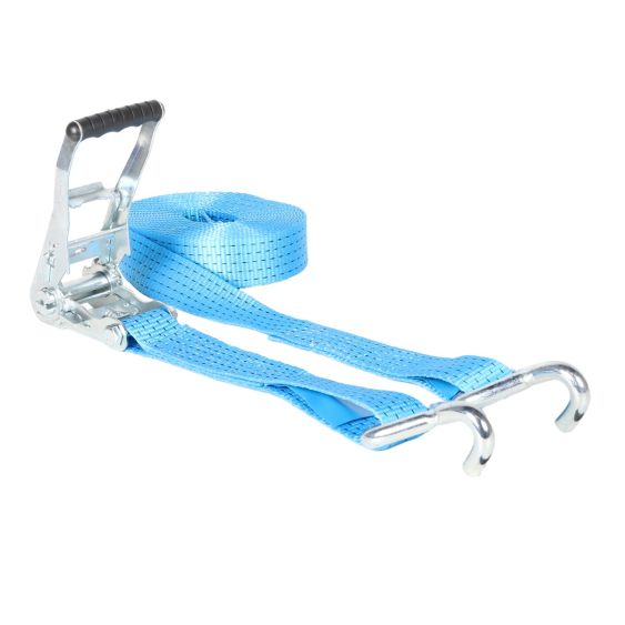 Spanband 50 mm 5 ton Vingerhaak 6M Blauw