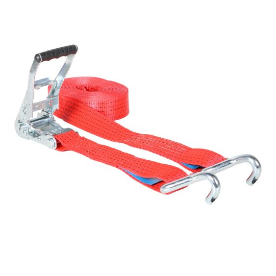 Spanband 50 mm 5 ton Vingerhaak 5M Rood