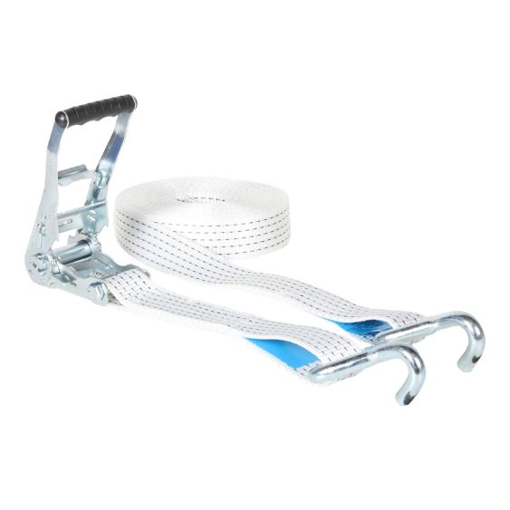 Spanband 50 mm 5 ton Vingerhaak 4M Wit