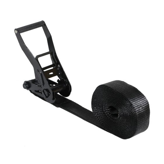 Eindloze Spanband 50 mm 5 ton 7M Zwart met Zwarte Hardware