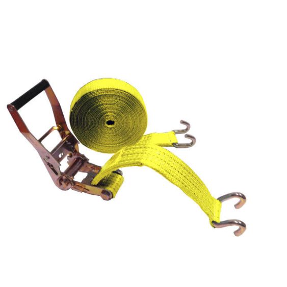 Spanband 2-delig 50mm 5 ton met klauwhaken Geel 2M