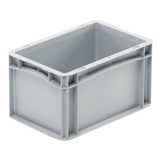 Euronorm Bak 300x200x170 mm 7,2 liter Grijs Dichte Grepen