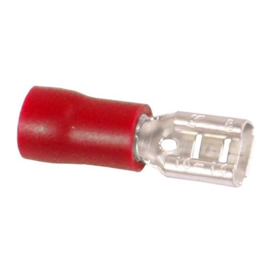 Vlakstekkerhuls rood 4.8 mm