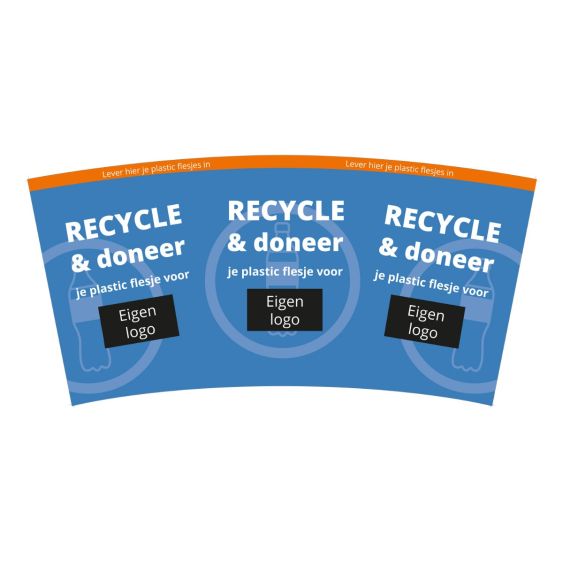 Wikkel voor PETman Inzamelbak 210 liter - Eigen Logo