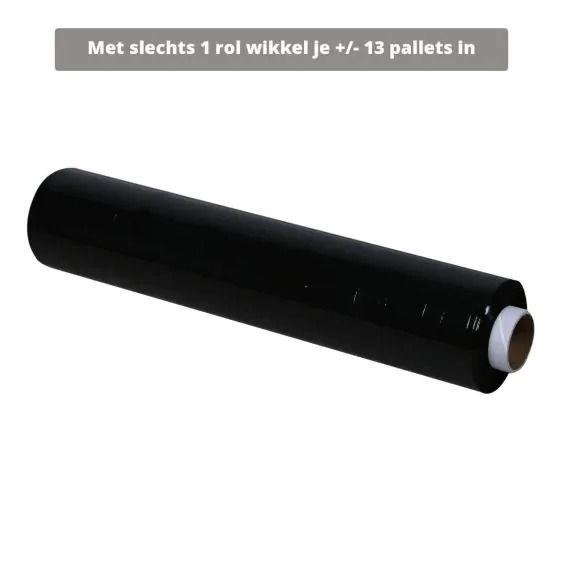 Handwikkelfolie Dicht Zwart 17 my 50 cm x 300 meter  1