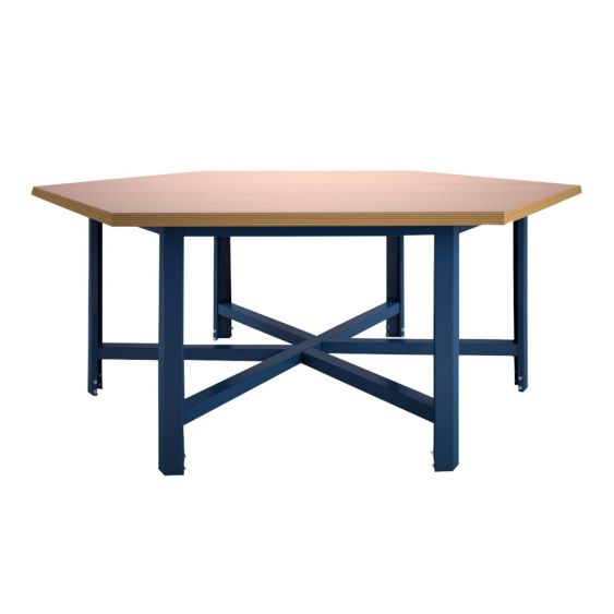 Verstelbare werktafel zeshoek 2000 mm