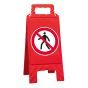 Waarschuwingsbord rood verboden voor voetgangers