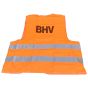 Veiligheidsvest BHV fluo oranje met opdruk BHV - in tasje
