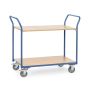Chariot de table 1602 200 kg 1000 x 600 mm - 2 étagères